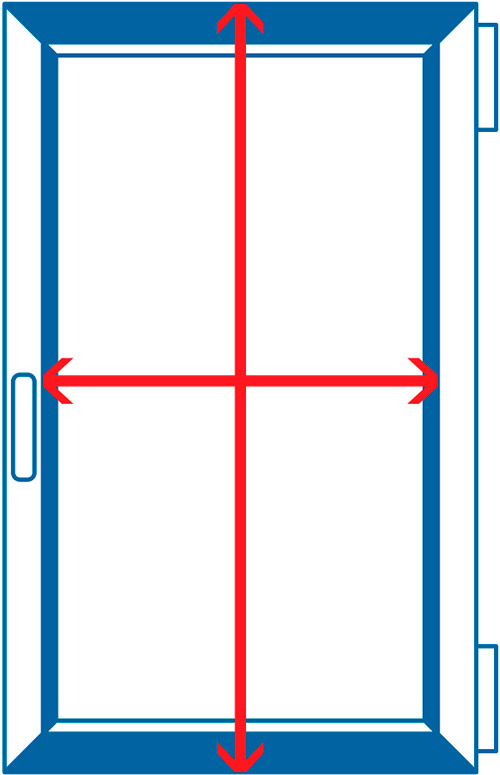 замер рольштор на створку окна