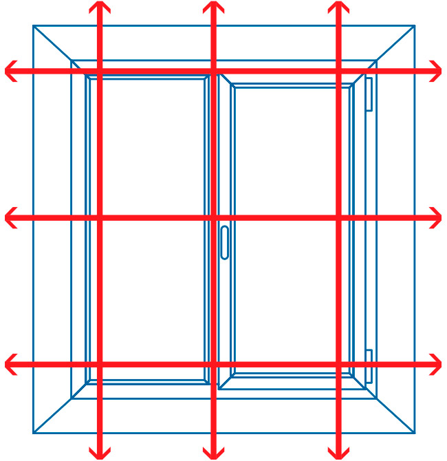 замер рольштор в проем окна