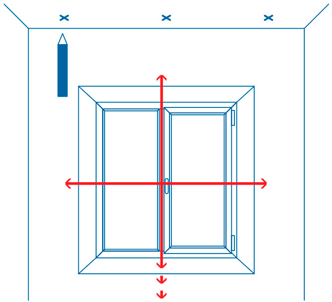 замер рольштор к потолку